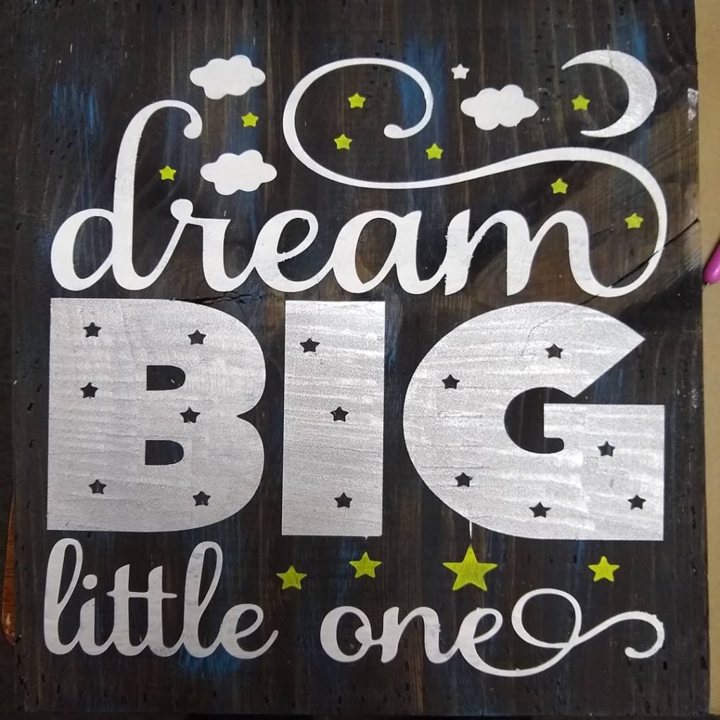 Dream Big Little One, 11x21 inch Wood Sign